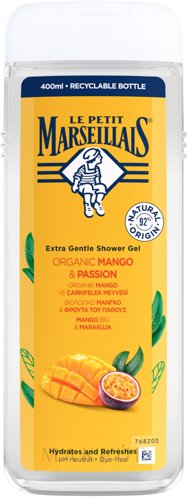 Shower Gel Le Petit Marseillais Extra Gentle Shower Gel Organic Mango & Passion Fruit