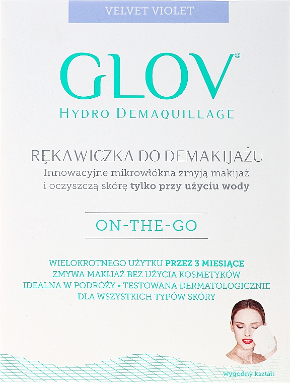 Glov On The Go Makeup Remover Very Berry Makeup Remover Glove, lilac — image № 2