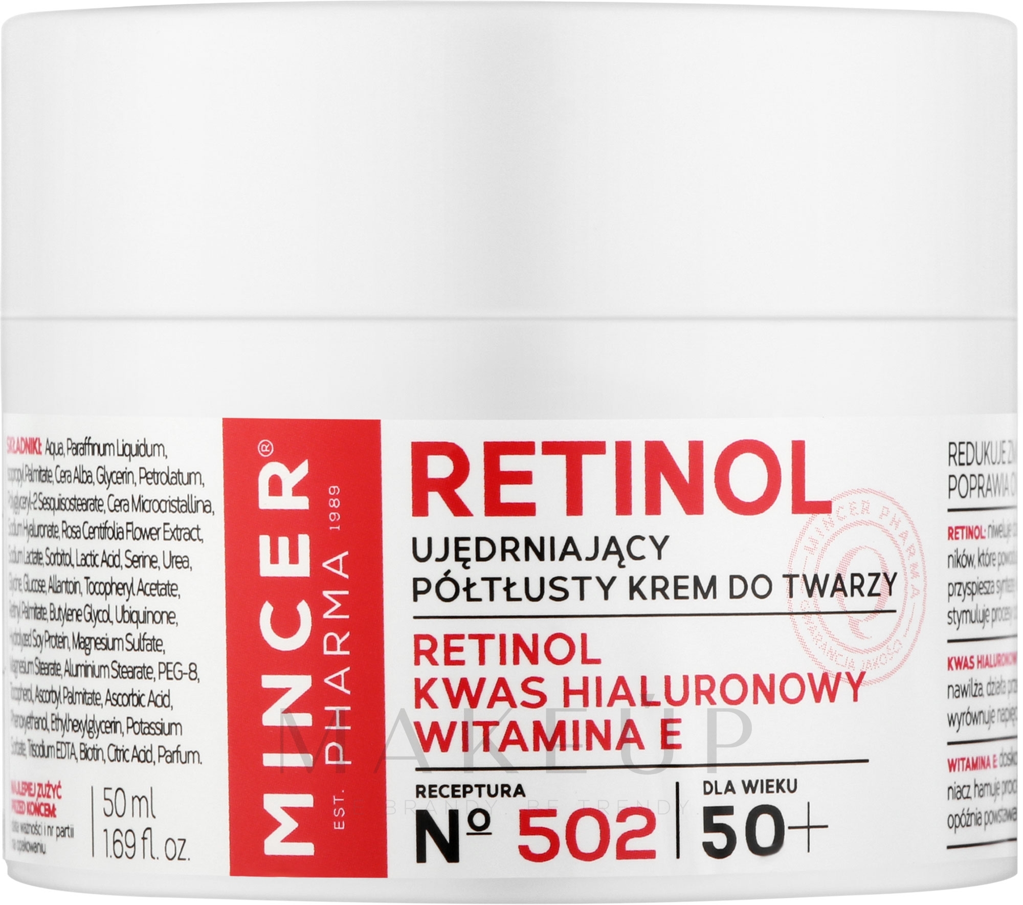 Firming Face Cream 50+ Mincer Pharma Retinol № 502