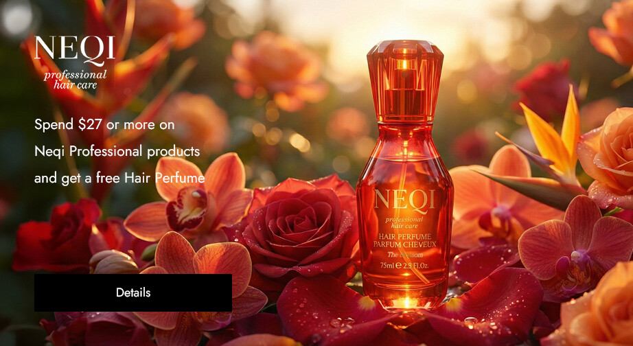 Spend $27 or more on Neqi Professional products and get a free Hair Perfume