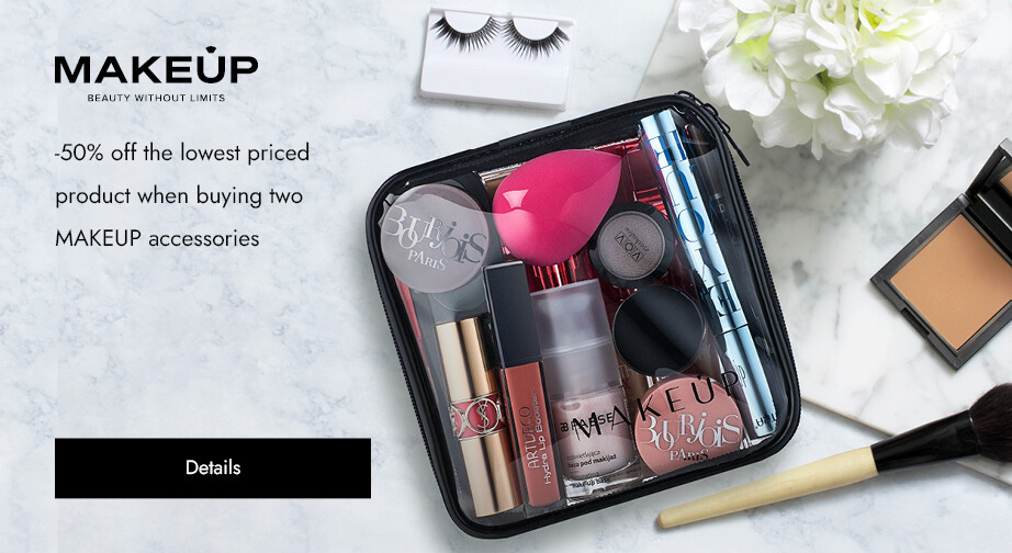 -50% off the lowest priced product when buying two MAKEUP accessories
