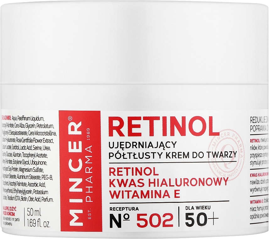 Firming Face Cream 50+ Mincer Pharma Retinol № 502
