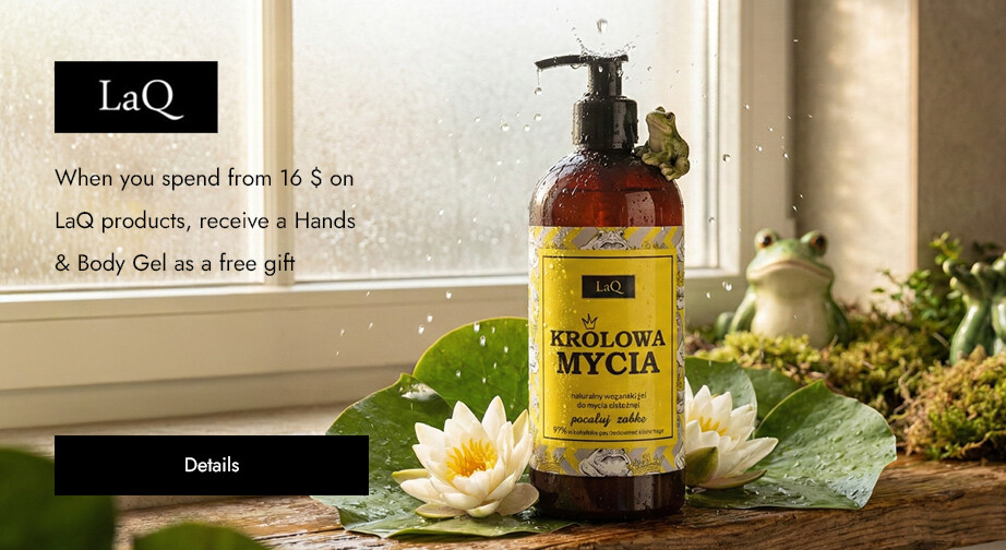 When you spend from 16 $ on LaQ products, receive a Hands & Body Gel as a free gift