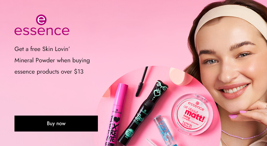 Spend $13 or more on essence products and get a free Skin Lovin' Mineral Powder (01 - Translucent)