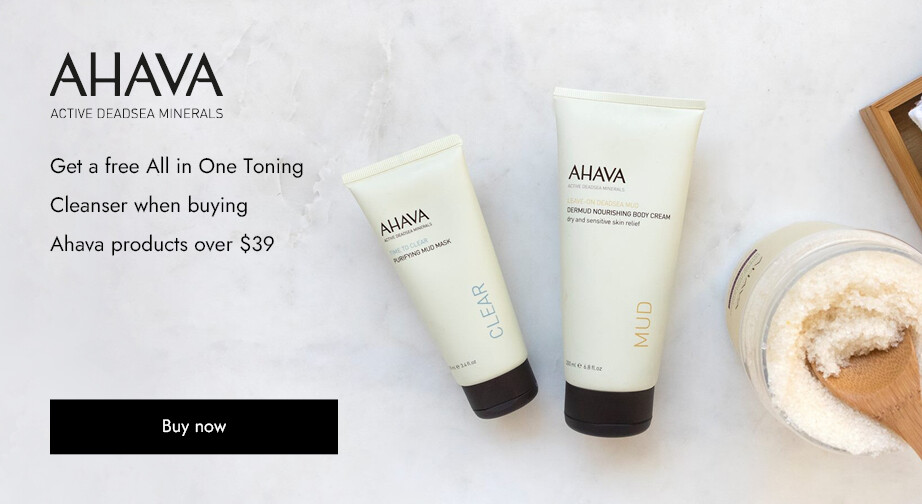 Spend $39 or more on AHAVA products and get a free All in One Toning Cleanser 