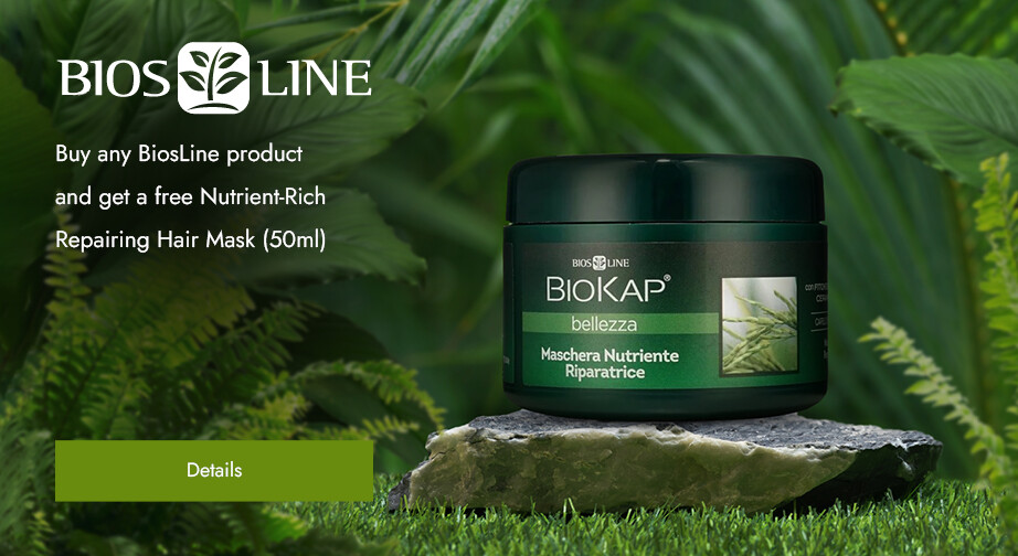 Buy any BiosLine product and get a free Nutrient-Rich Repairing Hair Mask (50ml)