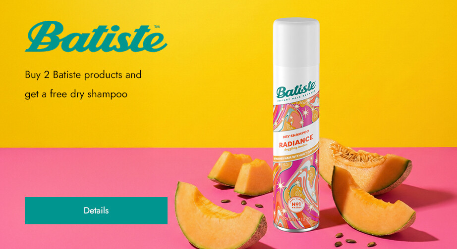 Buy 2 Batiste products and get a free dry shampoo